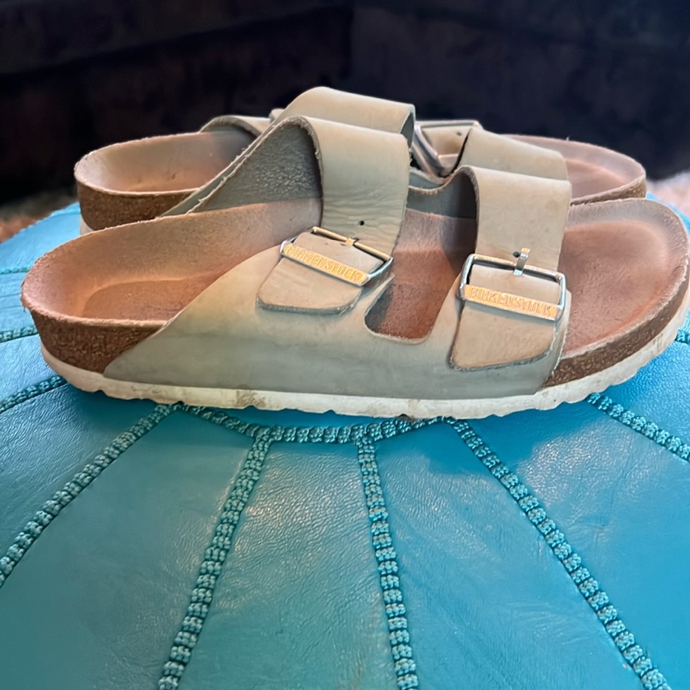 Birkenstock suede slides